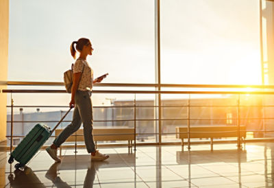 Woman in airport