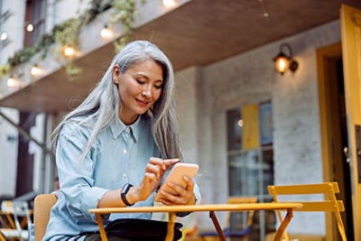 Woman using phone