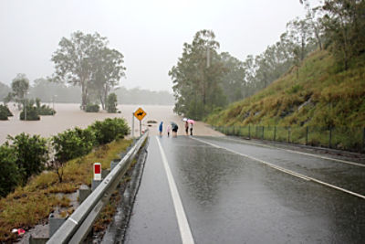 Flooded road