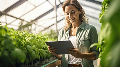 Woman using tablet