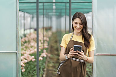 Woman using phone