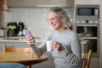 Woman using smartphone