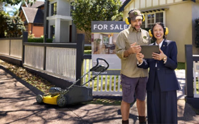 home lending specialist with home owner