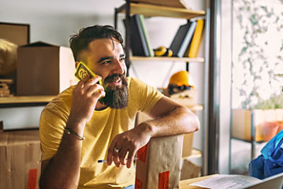 Man talking on the phone