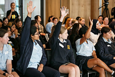 Hundreds of young students from high schools across Sydney attended the event, where they listened to industry-leading women in STEM talk about their diverse and rewarding careers.