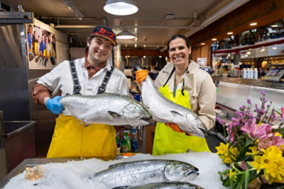 Lydia Williams visiting local markets