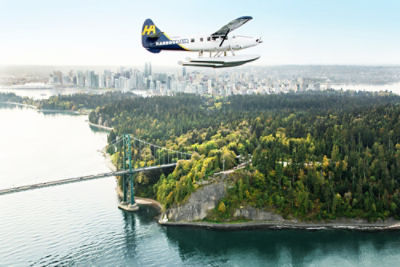 Seaplane ride over Vancouver