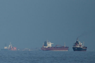 Ships in the Strait of Hormuz