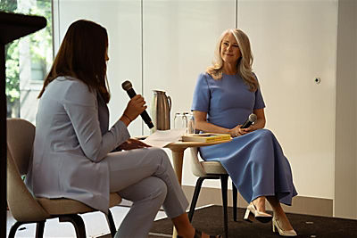 Tracey Spicer and Tarla Lambert in conversation