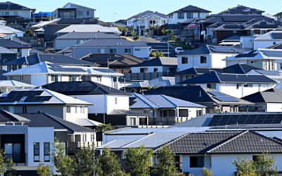 Homes in Springfield, west of Brisbane. Picture: AAP Image/Darren England