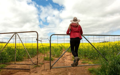 Two farmers in a field