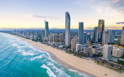 View along Surfer's Paradise from the air. Picture: Adobe Stock