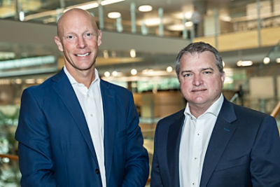 Photo (L-R): Andrew Hinchliff, Group Executive Institutional Banking & Markets, and Ken Hancock, Chief Executive Officer RLF Ag Tech.