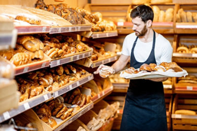 Person working in a bakery