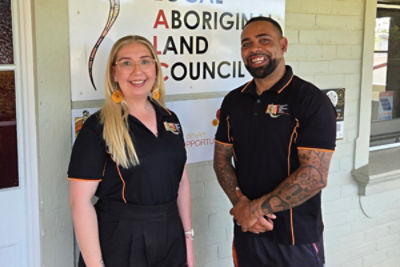 Tamworth Local Aboriginal Land Council’s Brittni Wann and Mathew Nean. 