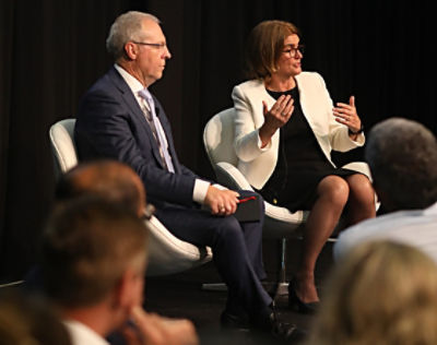 Stephen Halmarick and Michele Bullock at the Global Markets Conference