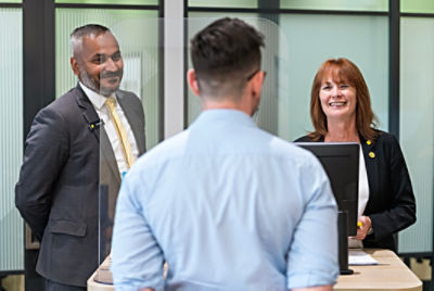 Customer Service Representatives speak to customer