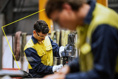Men working in factory