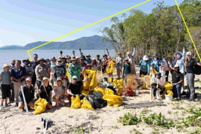 Habitat Enhancement – community clean-up for World Ocean Day co-ordinated by Cairns Airport and Yirrganydji people