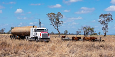 Fuel truck on a farm