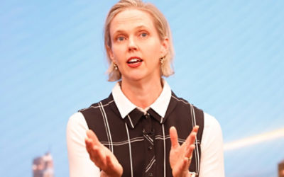 Australian Super Head of Fixed Income and Currency Katie Dean. Picture: Cassie Bedford.