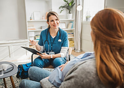 Patient with doctor