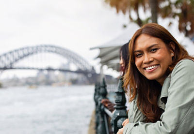 Sydney's iconic Harbour Bridge and the Opera House