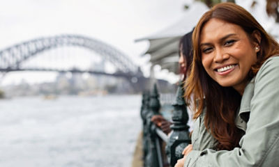 Sydney's iconic Harbour Bridge and the Opera House