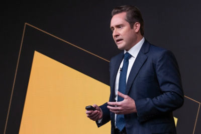 Commonwealth Bank CFO Alan Docherty at the bank’s first-half 2026 results briefing in Sydney on 11 February 2026. Credit: Credit Supplied - CBA/ Nic Long