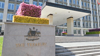 A general view of the Treasury building in Canberra, Thursday, September 25, 2025. (AAP Image/Mick Tsikas)