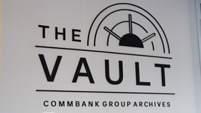 The CommBank Group Archives Vault logo