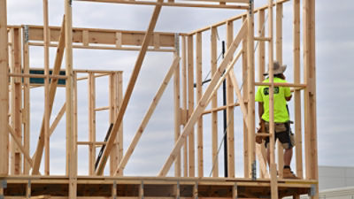 Homes under construction in Adelaide's west. (AAP Image/David Mariuz) 