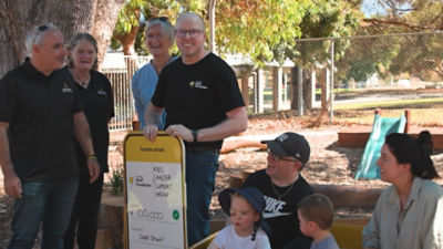 KSCG receives a surprise super grant from CommBank. Image: CommBank Newsroom