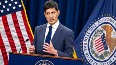 Chairman of the U.S. Federal Reserve Kevin Warsh speaks during a news conference at the U.S Federal Reserve William McChesney Martin Jr. Building., in Washington, D.C., on Wednesday, June 17, 2026. The Federal Reserve Board left interest rates unchanged during the first meeting since Chairman Warsh was confirmed by the Senate. (Graeme Sloan/Sipa USA)