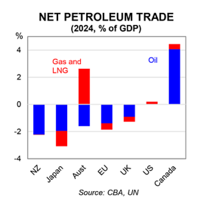 Net petroleum trade