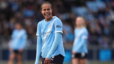 Manchester City's Mary Fowler during the game against Sheffield United, during the Adobe Women's FA Cup match at Joie Stadium, Manchester. Picture date: Sunday February 22, 2026. Martin Rickett/PA Wire.