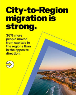 36% more people moved from capitals to the regions than in the opposite direction