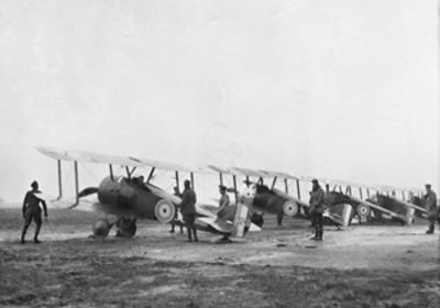 Australian Sopwith Camel aircraft during WWI. Credit: Australian War Memorial