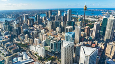 Sydney CBD from the air.