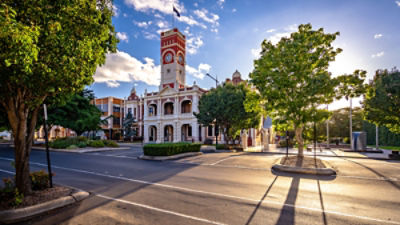 Historical City Hall building in Toowoomba, Queensland, Australia By Alexander