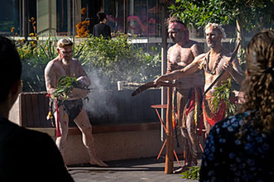 Smoking ceremony at Commonwealth Bank Place