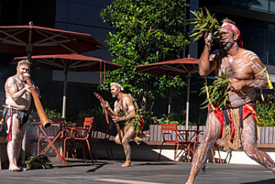 Smoking ceremony at Commonwealth Bank Place