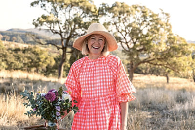 Food writer Sophie Hansen at her property in Orange NSW