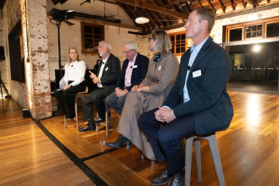 Event panel on stools