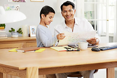 Man reading newspaper