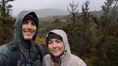 Mikaela Carroll and her partner Ryan have left Brisbane behind and relocated to Tasmania. Credit: AAP.