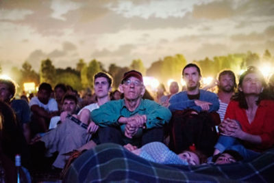 Crowds watch the entries at the Tropfest film festival in Sydney in 2016. Picture: Supplied
