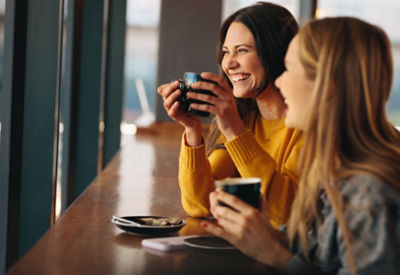 Women drinking coffee